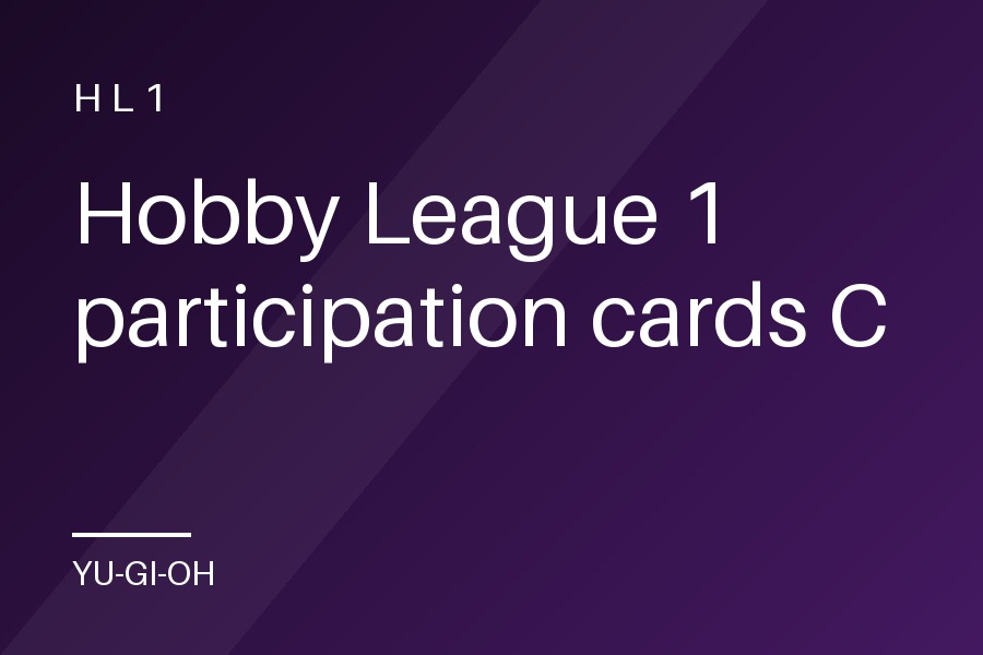 Hobby League 1 participation cards C